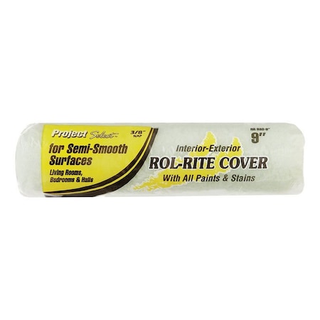 Rol-Rite Project Select Rol-Rite Polyester 9 in. W X 3/8 in. Regular Paint Roller Cover 1 pk RR 938 0900